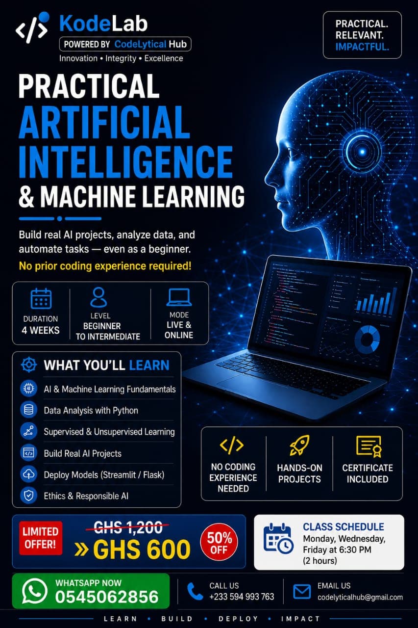 Practical Artificial Intelligence & Machine Learning