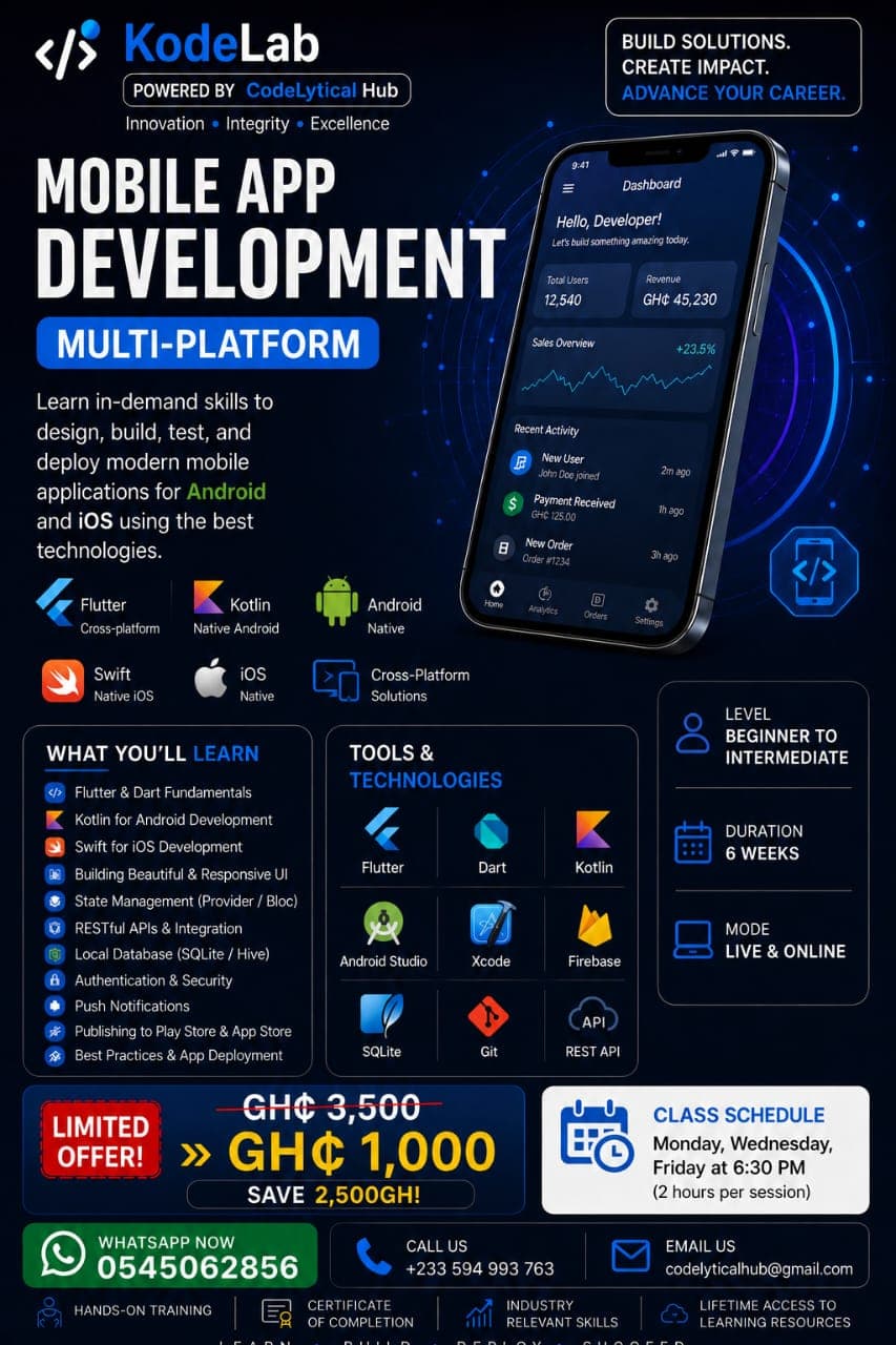 Mobile App Development — Multi-Platform